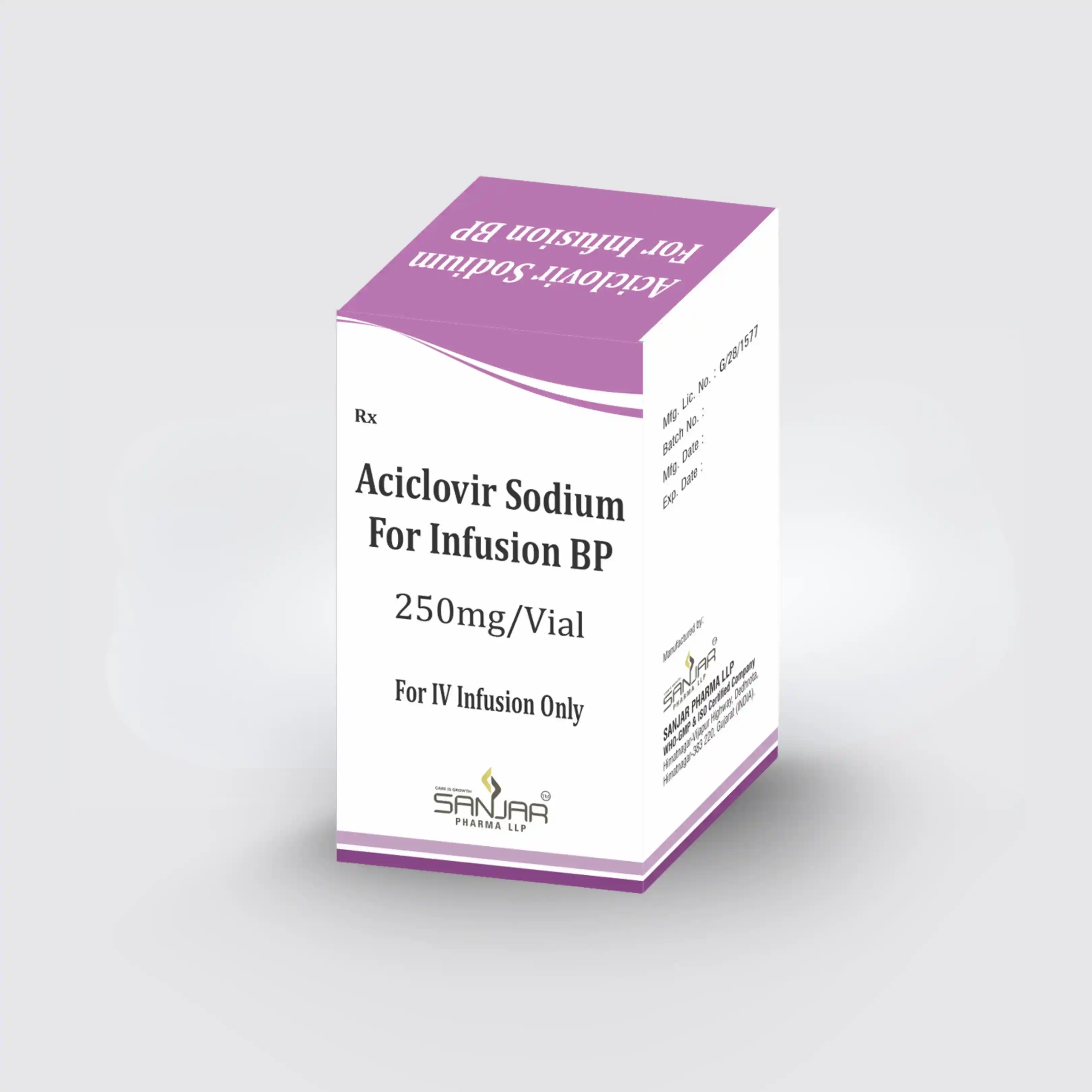 Aciclovir Sodium For Infusion BP 250 MG | 500 MG
