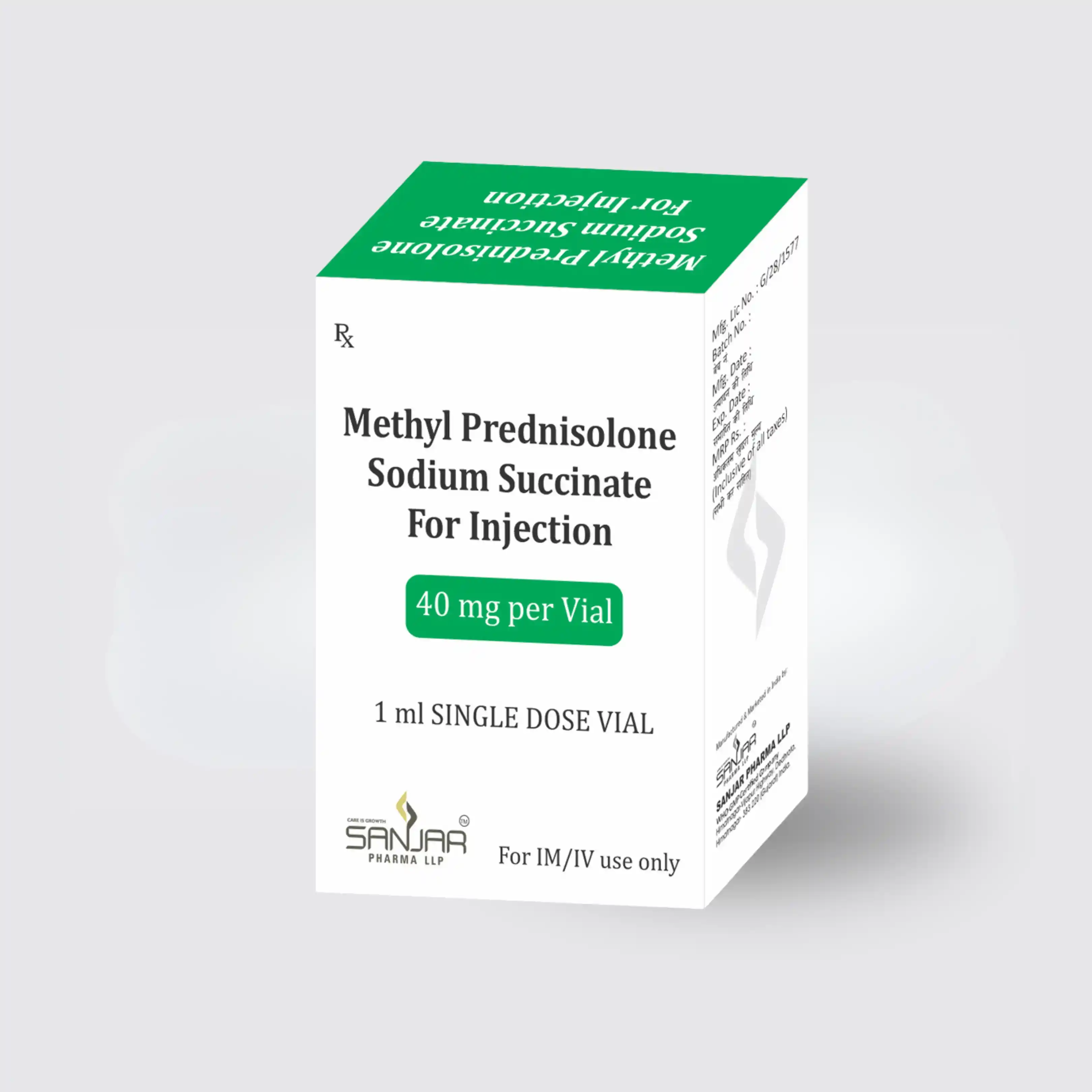 Methyl Prednisolone Sodium Succinate for Injection 40 MG | 125 MG | 500 MG | 1000 MG