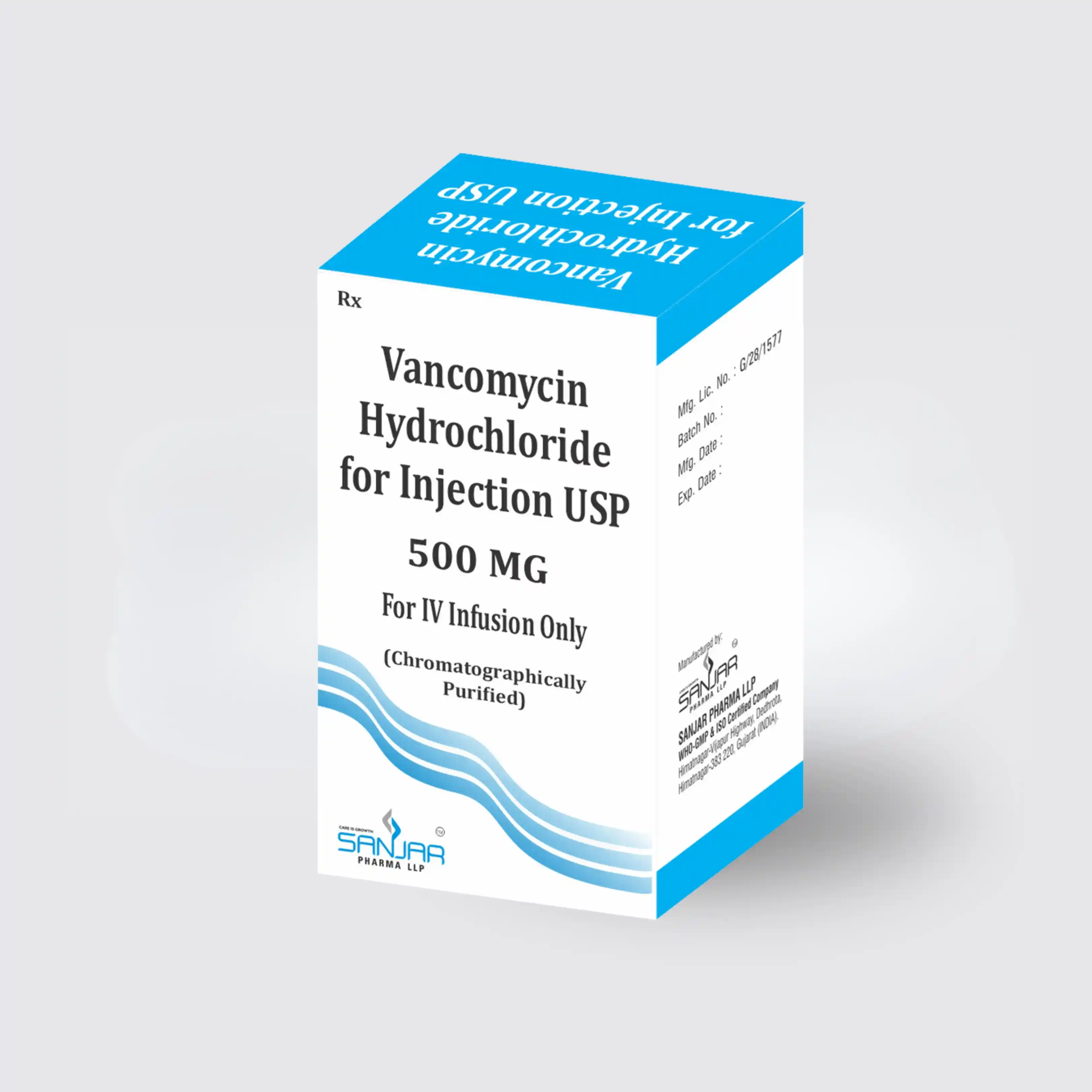 Vancomycin Hydrochloride For Injection USP 500 mg